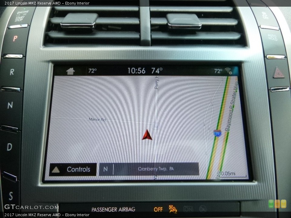 Ebony Interior Navigation for the 2017 Lincoln MKZ Reserve AWD #121583850