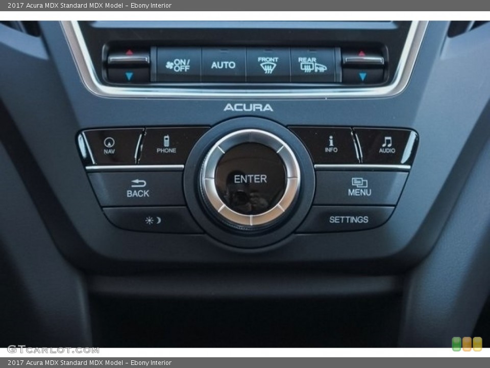 Ebony Interior Controls for the 2017 Acura MDX  #121588503
