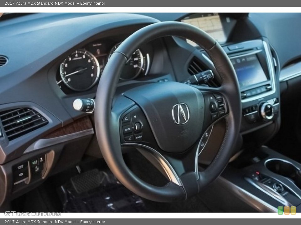 Ebony Interior Steering Wheel for the 2017 Acura MDX  #121588782