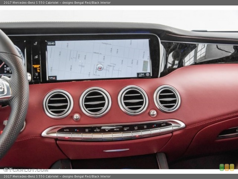 designo Bengal Red/Black Interior Navigation for the 2017 Mercedes-Benz S 550 Cabriolet #121599783