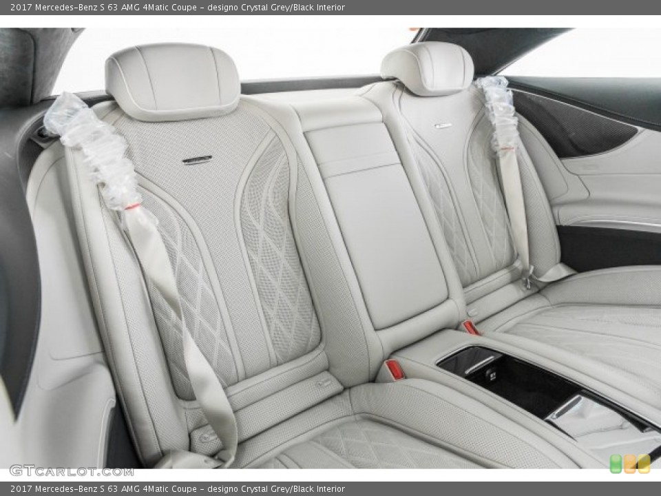 designo Crystal Grey/Black Interior Rear Seat for the 2017 Mercedes-Benz S 63 AMG 4Matic Coupe #121600806