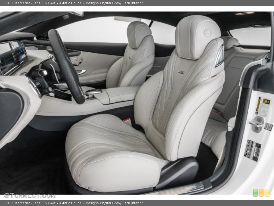 designo Crystal Grey/Black Interior Front Seat for the 2017 Mercedes-Benz S 63 AMG 4Matic Coupe #121600847