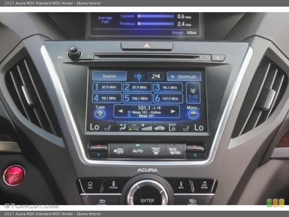 Ebony Interior Controls for the 2017 Acura MDX  #121606287
