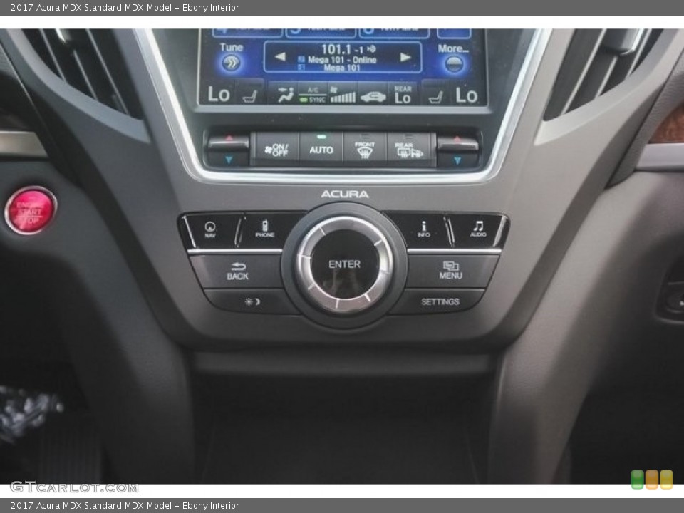 Ebony Interior Controls for the 2017 Acura MDX  #121606306