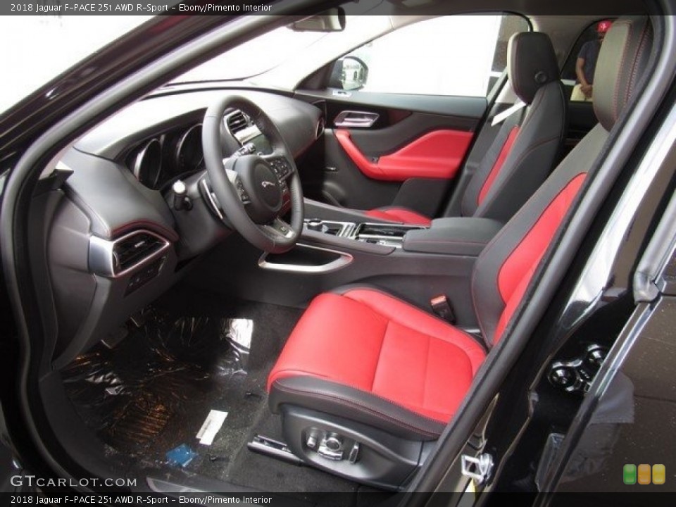 Ebony/Pimento Interior Photo for the 2018 Jaguar F-PACE 25t AWD R-Sport #121615542