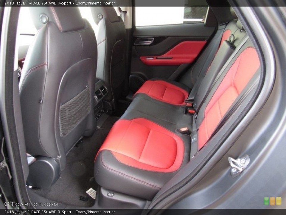 Ebony/Pimento Interior Rear Seat for the 2018 Jaguar F-PACE 25t AWD R-Sport #121615578