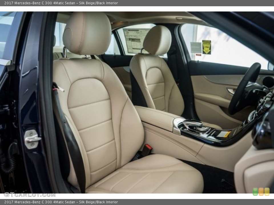 Silk Beige/Black Interior Front Seat for the 2017 Mercedes-Benz C 300 4Matic Sedan #121622697