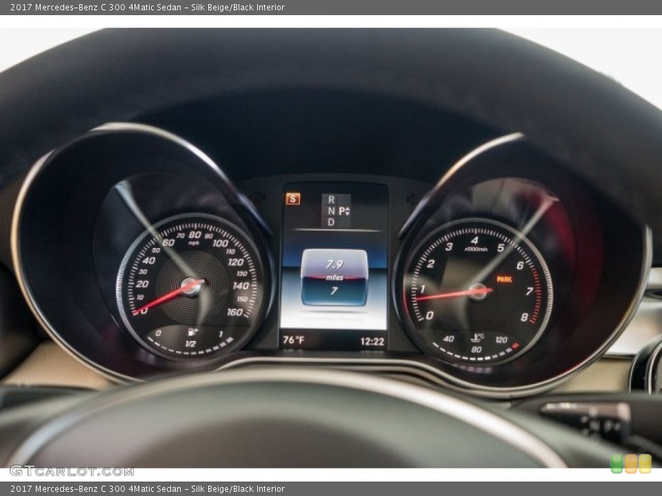 Silk Beige/Black Interior Gauges for the 2017 Mercedes-Benz C 300 4Matic Sedan #121624405