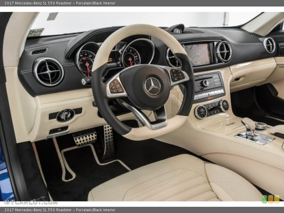 Porcelain/Black Interior Dashboard for the 2017 Mercedes-Benz SL 550 Roadster #121626036
