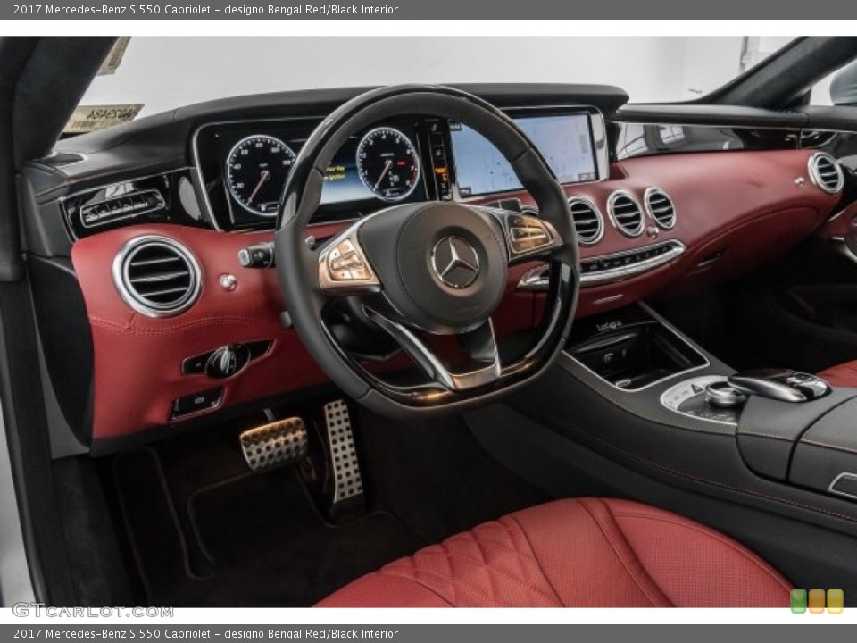 designo Bengal Red/Black Interior Dashboard for the 2017 Mercedes-Benz S 550 Cabriolet #121627341