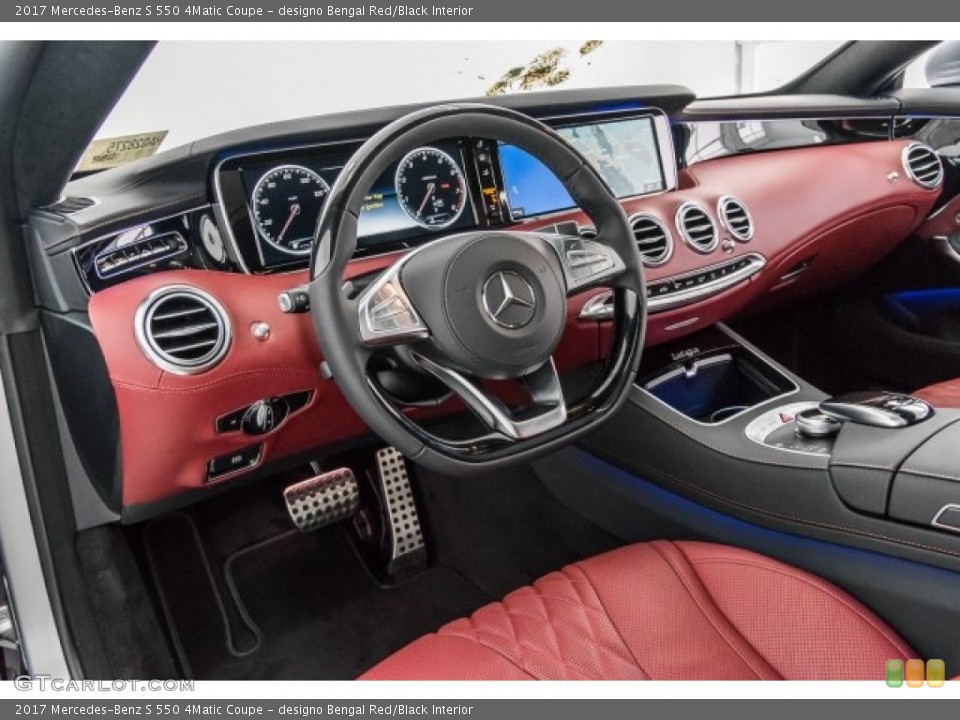 designo Bengal Red/Black Interior Dashboard for the 2017 Mercedes-Benz S 550 4Matic Coupe #121627671