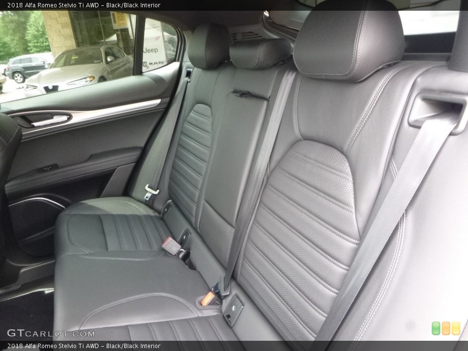 Black/Black Interior Rear Seat for the 2018 Alfa Romeo Stelvio Ti AWD #121631713