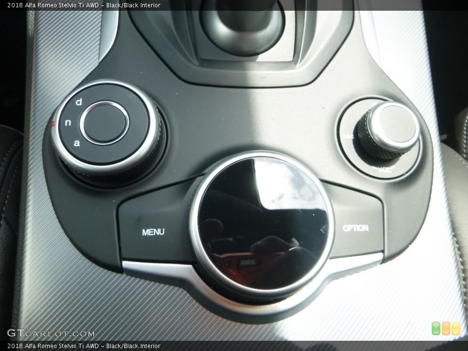 Black/Black Interior Controls for the 2018 Alfa Romeo Stelvio Ti AWD #121632108