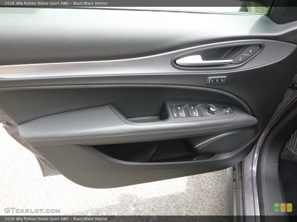 Black/Black Interior Door Panel for the 2018 Alfa Romeo Stelvio Sport AWD #121632592