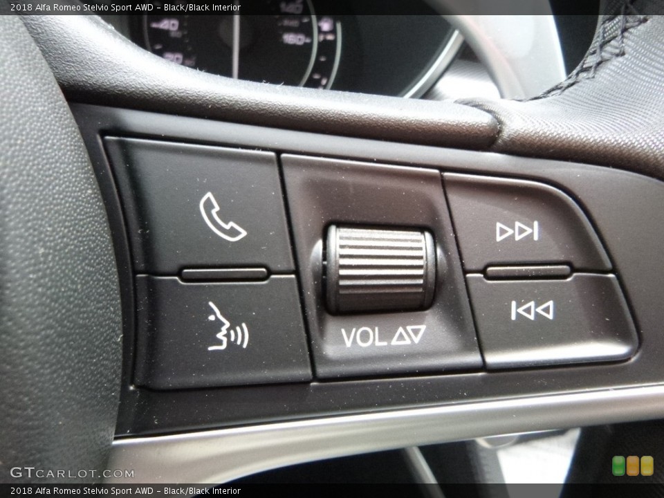 Black/Black Interior Controls for the 2018 Alfa Romeo Stelvio Sport AWD #121632753