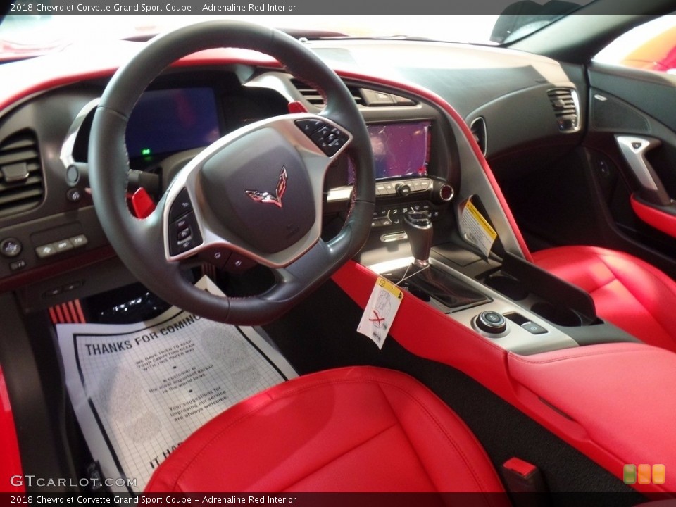 Adrenaline Red Interior Photo for the 2018 Chevrolet Corvette Grand Sport Coupe #121634052