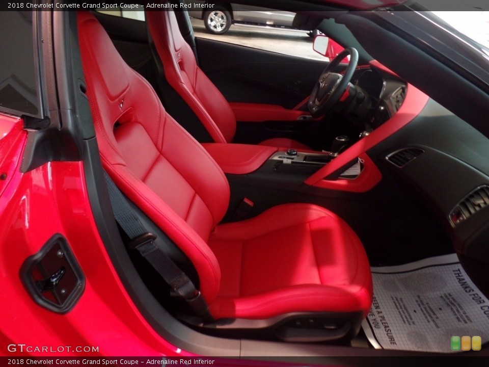 Adrenaline Red Interior Front Seat for the 2018 Chevrolet Corvette Grand Sport Coupe #121634457