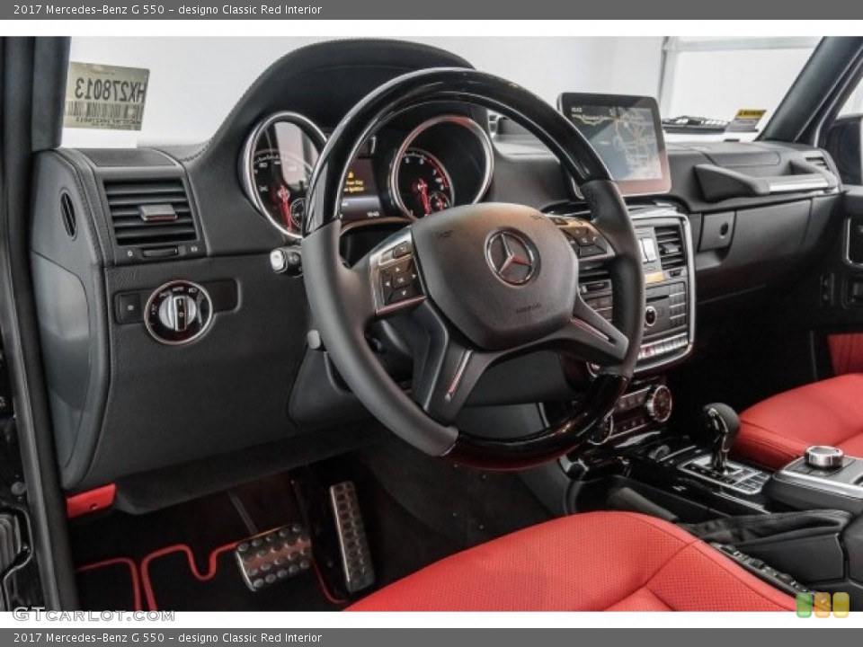 designo Classic Red Interior Dashboard for the 2017 Mercedes-Benz G 550 #121634574