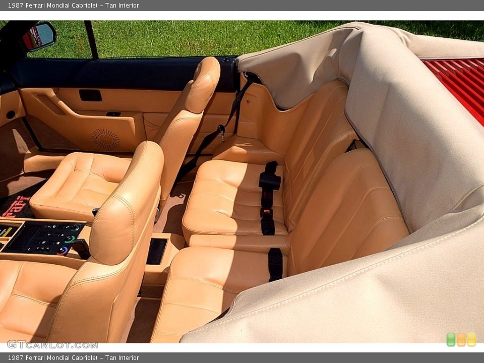 Tan Interior Rear Seat for the 1987 Ferrari Mondial Cabriolet #121654098