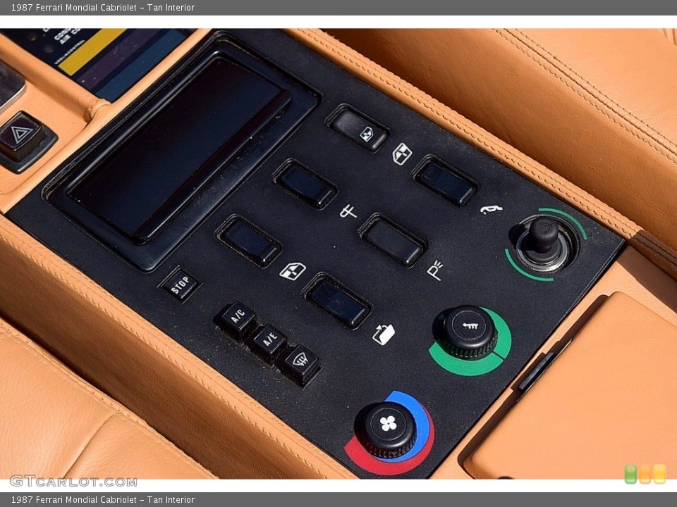 Tan Interior Controls for the 1987 Ferrari Mondial Cabriolet #121654320