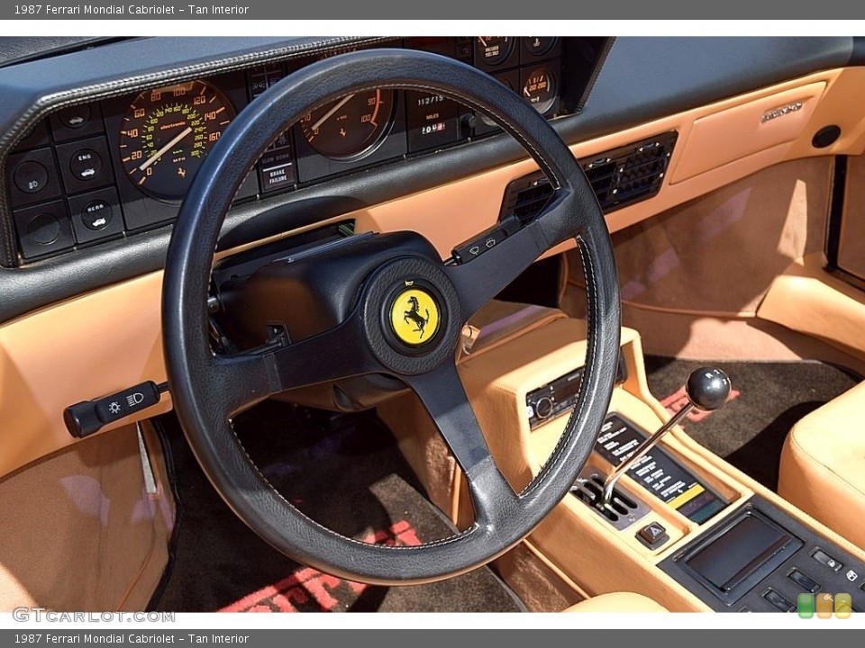 Tan Interior Steering Wheel for the 1987 Ferrari Mondial Cabriolet #121654409
