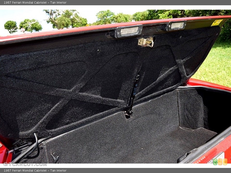 Tan Interior Trunk for the 1987 Ferrari Mondial Cabriolet #121654494