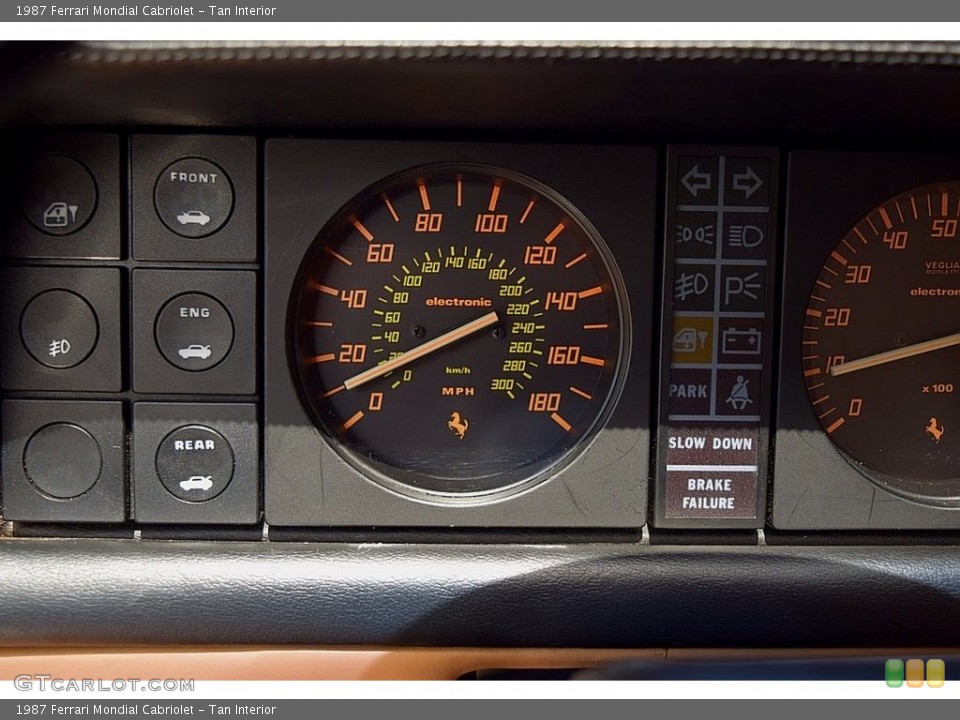 Tan Interior Gauges for the 1987 Ferrari Mondial Cabriolet #121655316