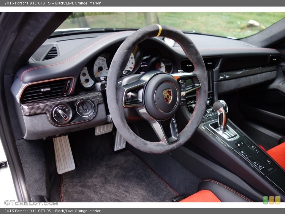 Black/Lava Orange Interior Dashboard for the 2016 Porsche 911 GT3 RS #121664277