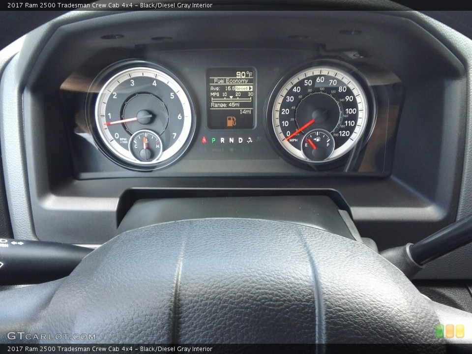 Black/Diesel Gray Interior Gauges for the 2017 Ram 2500 Tradesman Crew Cab 4x4 #121675185
