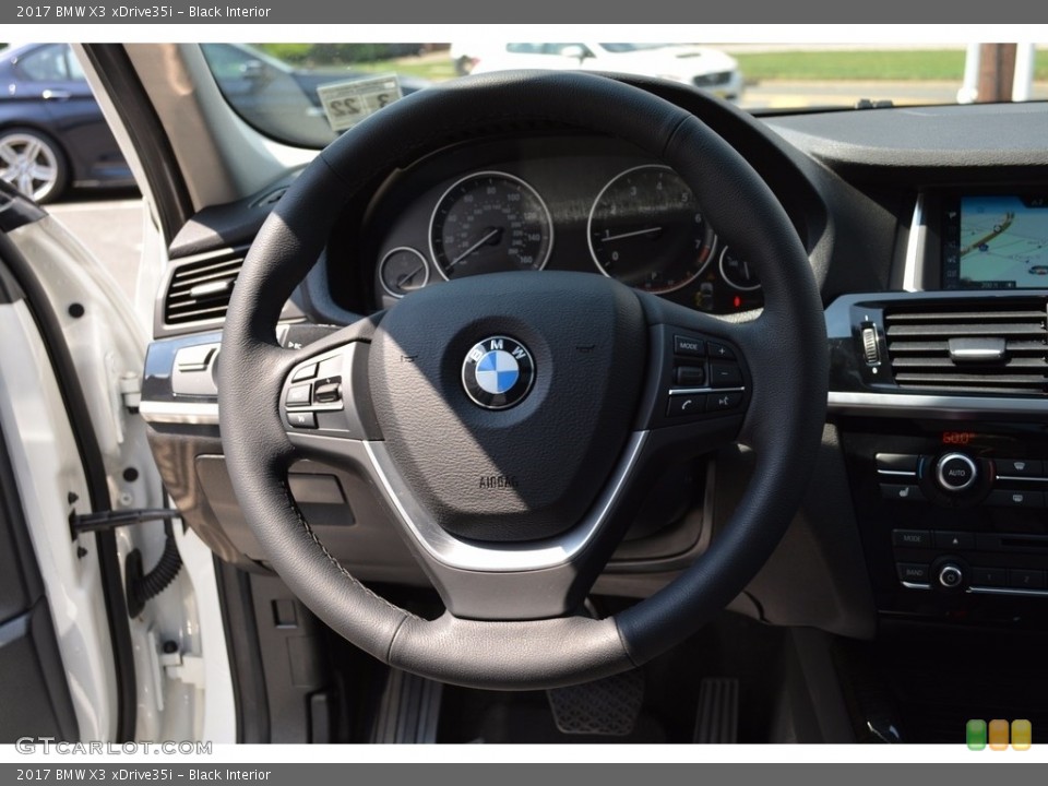 Black Interior Steering Wheel for the 2017 BMW X3 xDrive35i #121690049