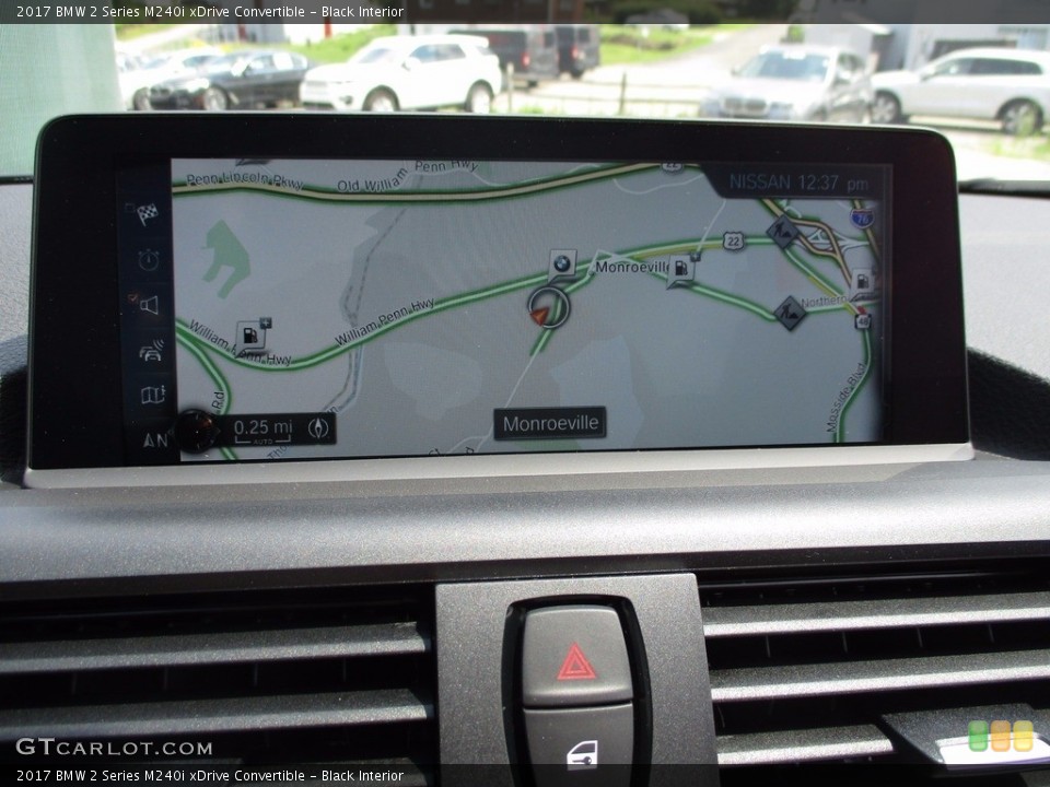 Black Interior Navigation for the 2017 BMW 2 Series M240i xDrive Convertible #121691465