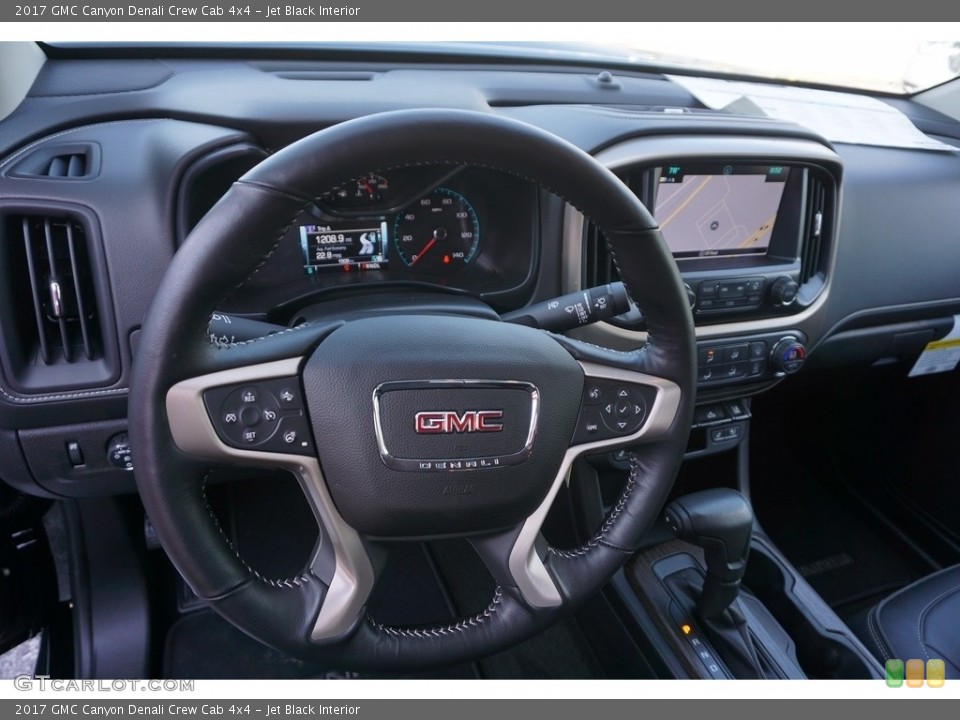 Jet Black Interior Steering Wheel for the 2017 GMC Canyon Denali Crew Cab 4x4 #121704980