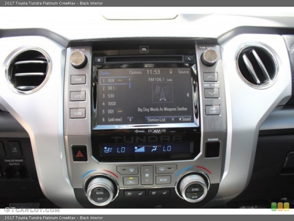 Black Interior Controls for the 2017 Toyota Tundra Platinum CrewMax #121743655