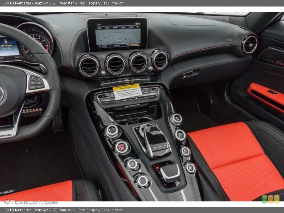 Red Pepper/Black Interior Controls for the 2018 Mercedes-Benz AMG GT Roadster #121745380