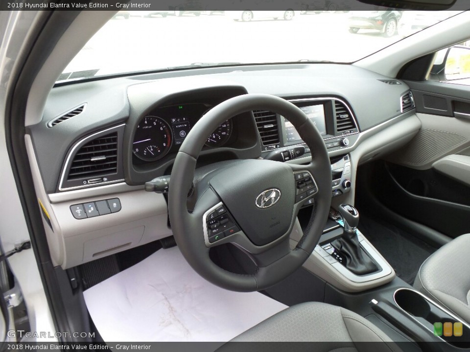 Gray Interior Dashboard for the 2018 Hyundai Elantra Value Edition #121752653