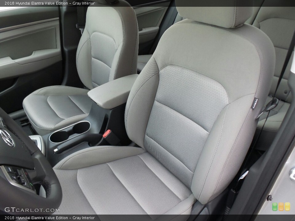 Gray Interior Front Seat for the 2018 Hyundai Elantra Value Edition #121752676