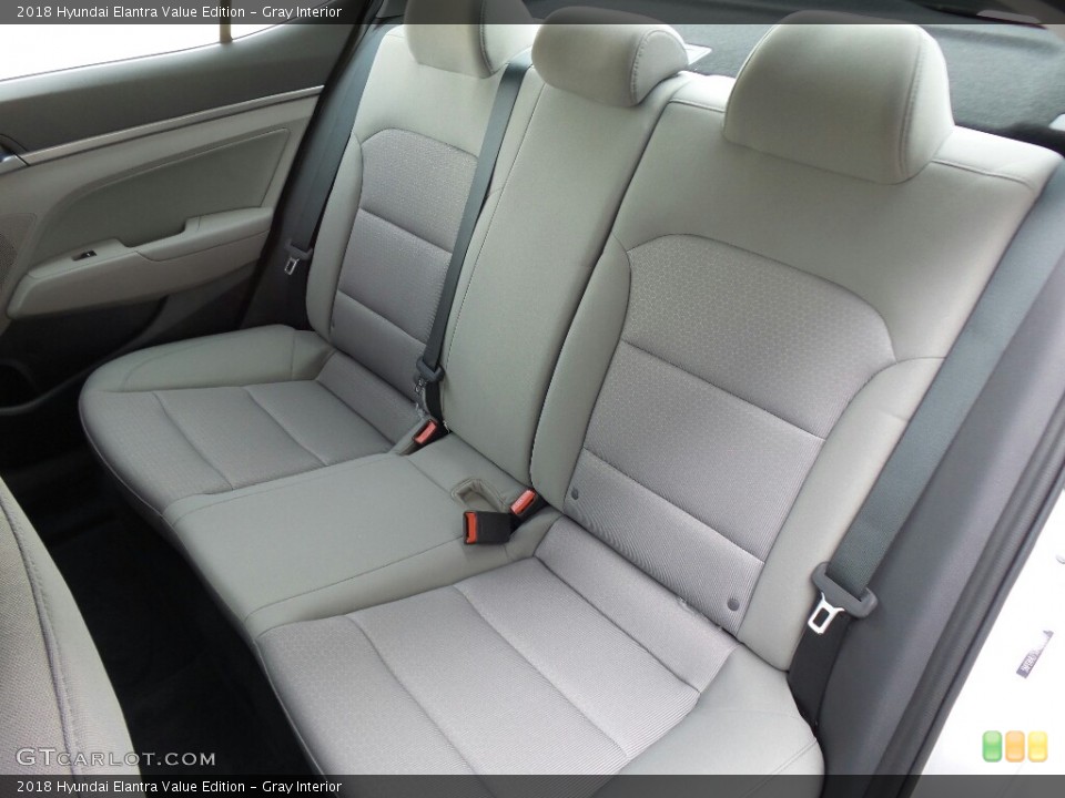 Gray Interior Rear Seat for the 2018 Hyundai Elantra Value Edition #121752697