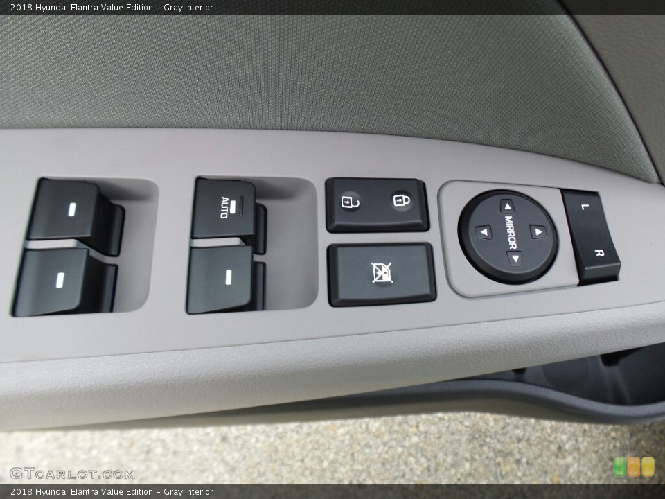 Gray Interior Controls for the 2018 Hyundai Elantra Value Edition #121752781
