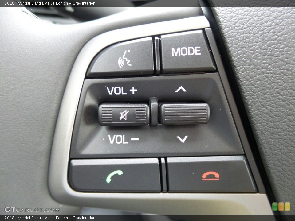 Gray Interior Controls for the 2018 Hyundai Elantra Value Edition #121752882