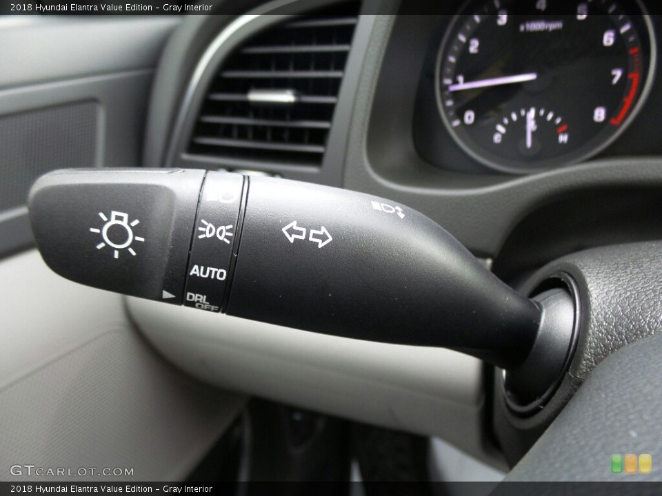 Gray Interior Controls for the 2018 Hyundai Elantra Value Edition #121752905