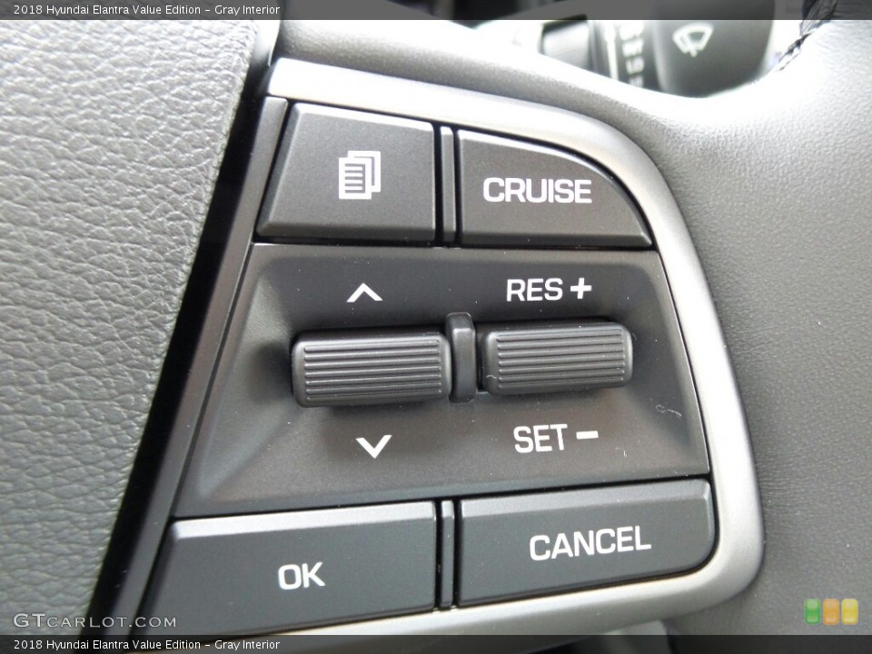 Gray Interior Controls for the 2018 Hyundai Elantra Value Edition #121752925