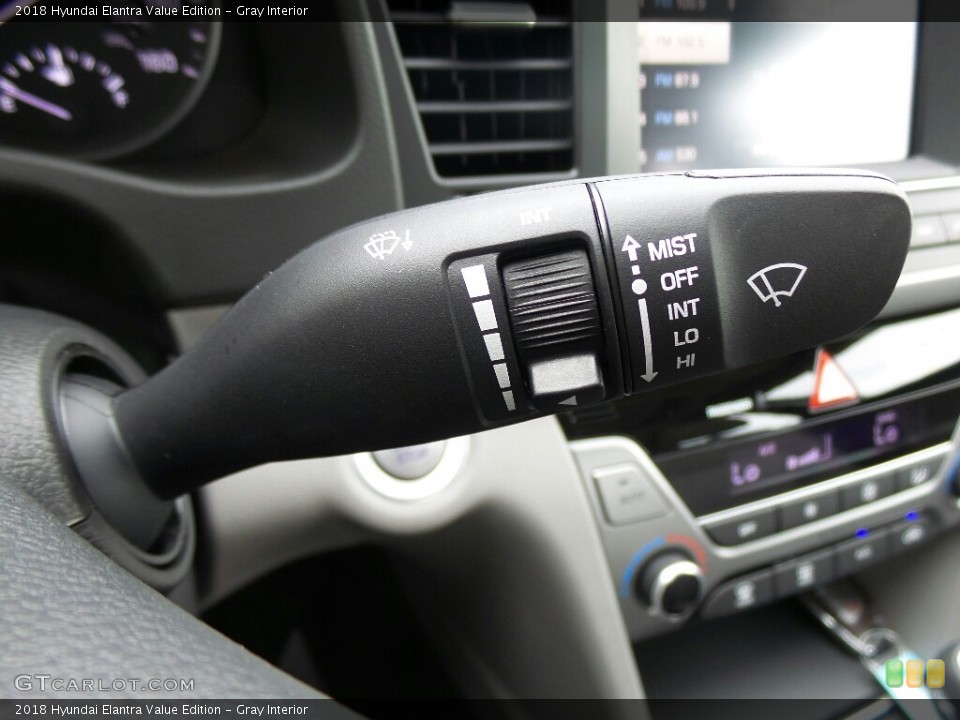 Gray Interior Controls for the 2018 Hyundai Elantra Value Edition #121752946