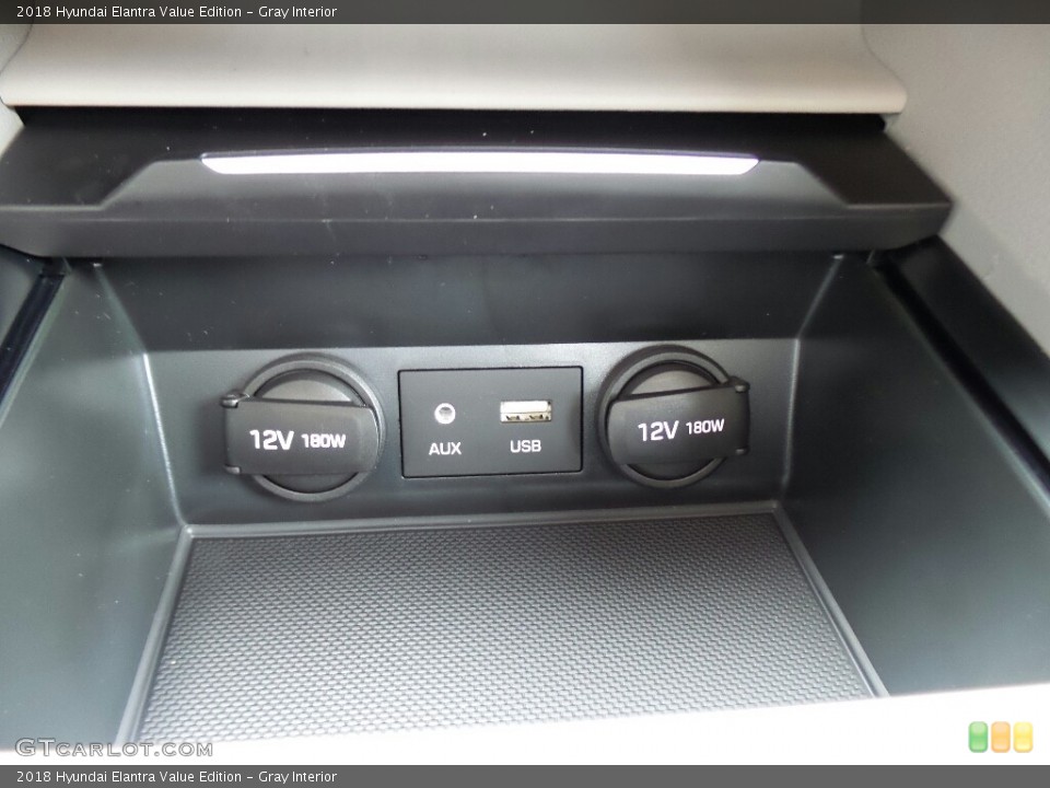 Gray Interior Controls for the 2018 Hyundai Elantra Value Edition #121753047