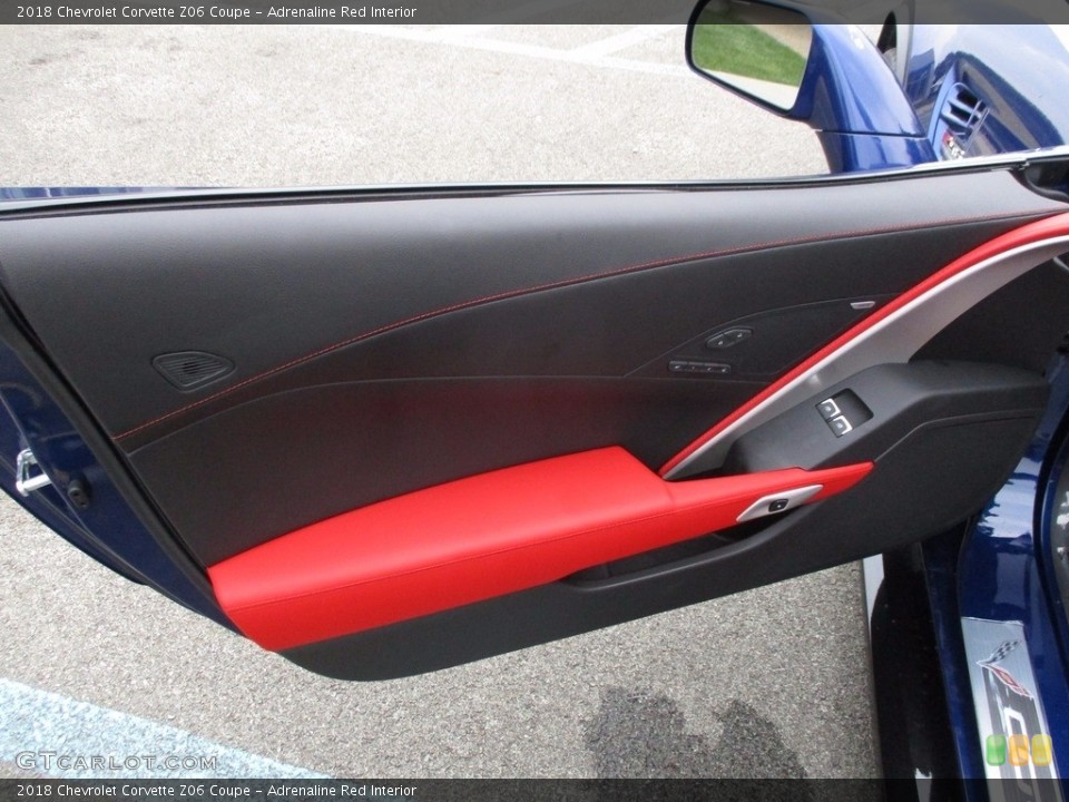 Adrenaline Red Interior Door Panel for the 2018 Chevrolet Corvette Z06 Coupe #121766133