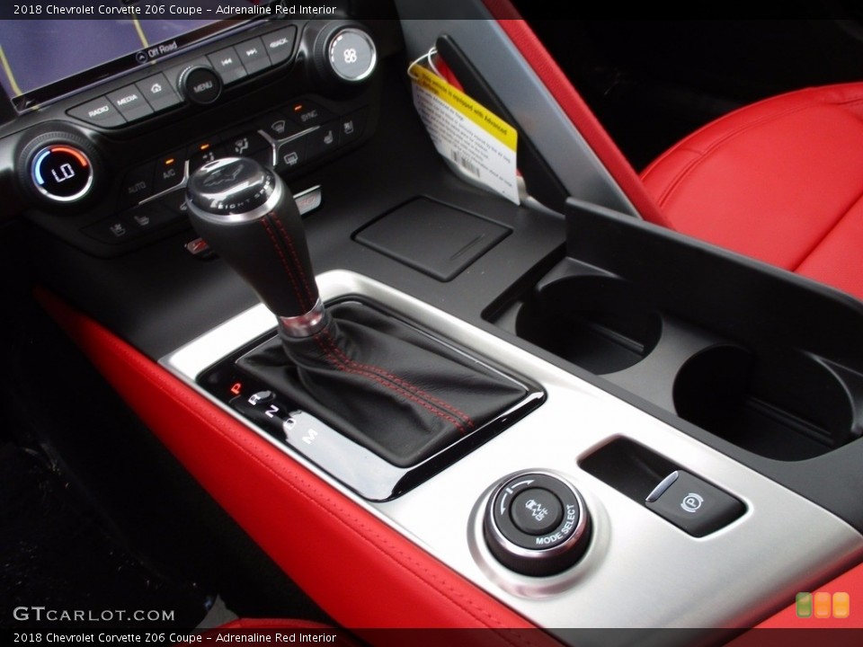 Adrenaline Red Interior Transmission for the 2018 Chevrolet Corvette Z06 Coupe #121766287