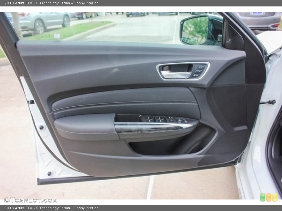 Ebony Interior Door Panel for the 2018 Acura TLX V6 Technology Sedan #121786039