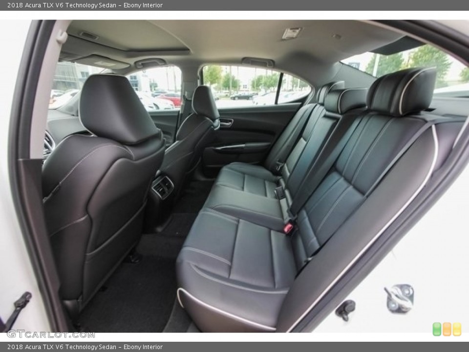 Ebony Interior Rear Seat for the 2018 Acura TLX V6 Technology Sedan #121786134