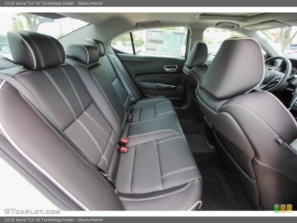 Ebony Interior Rear Seat for the 2018 Acura TLX V6 Technology Sedan #121786188