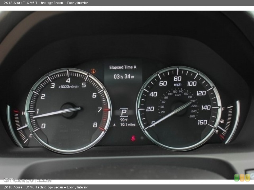 Ebony Interior Gauges for the 2018 Acura TLX V6 Technology Sedan #121786605