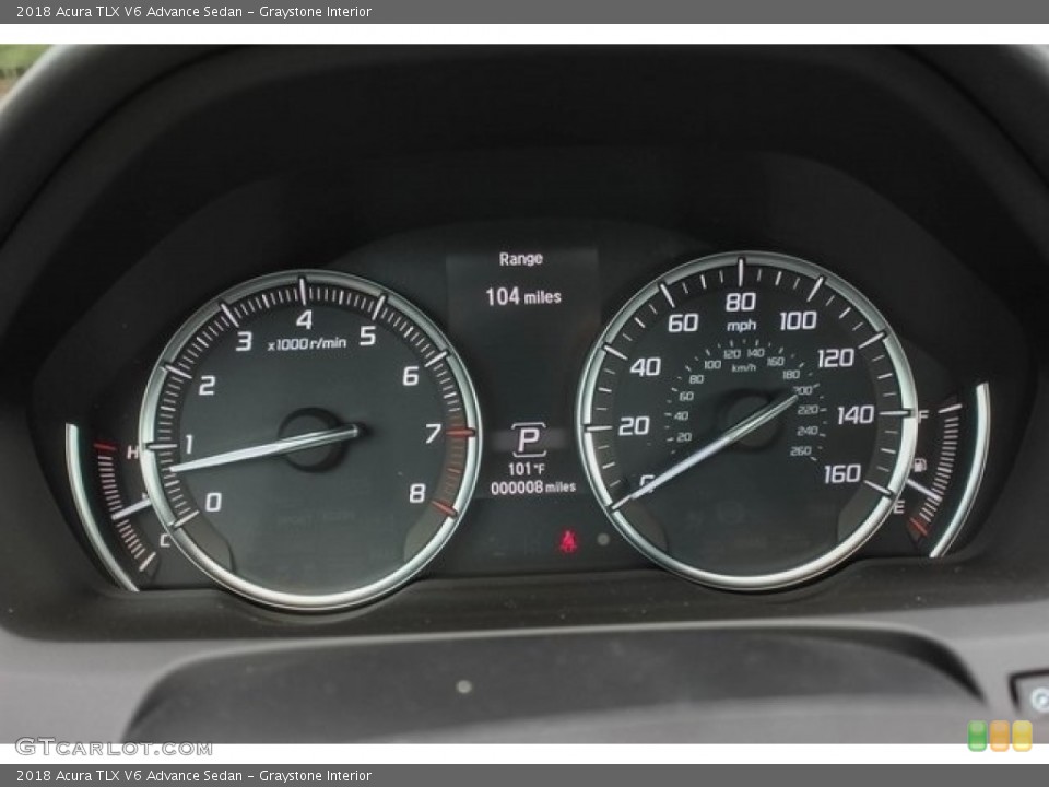 Graystone Interior Gauges for the 2018 Acura TLX V6 Advance Sedan #121789014